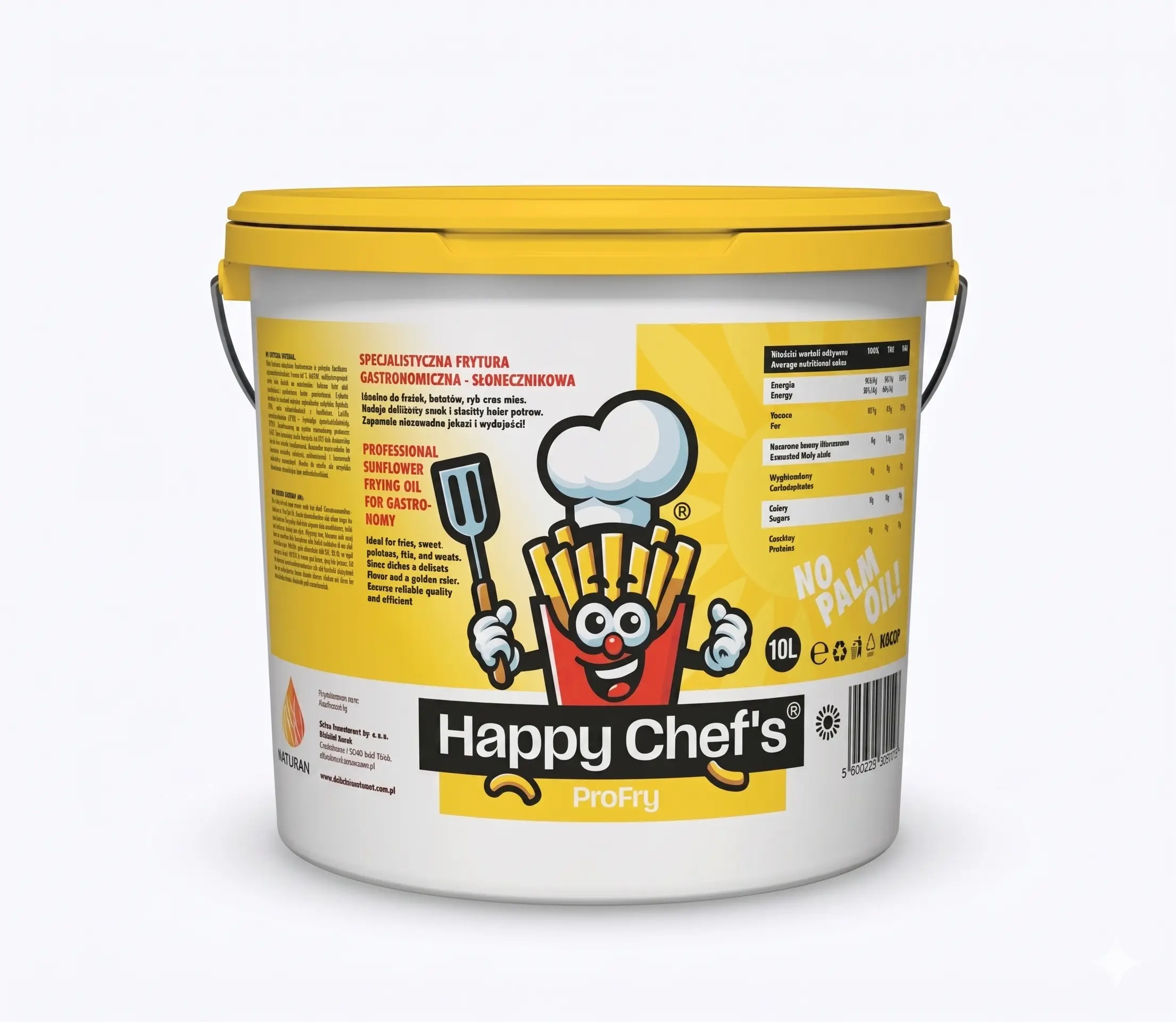 HAPPY CHEF’S PROFRY 10 L - profesjonalna frytura gastronomiczna 10L Wiadro PE HD