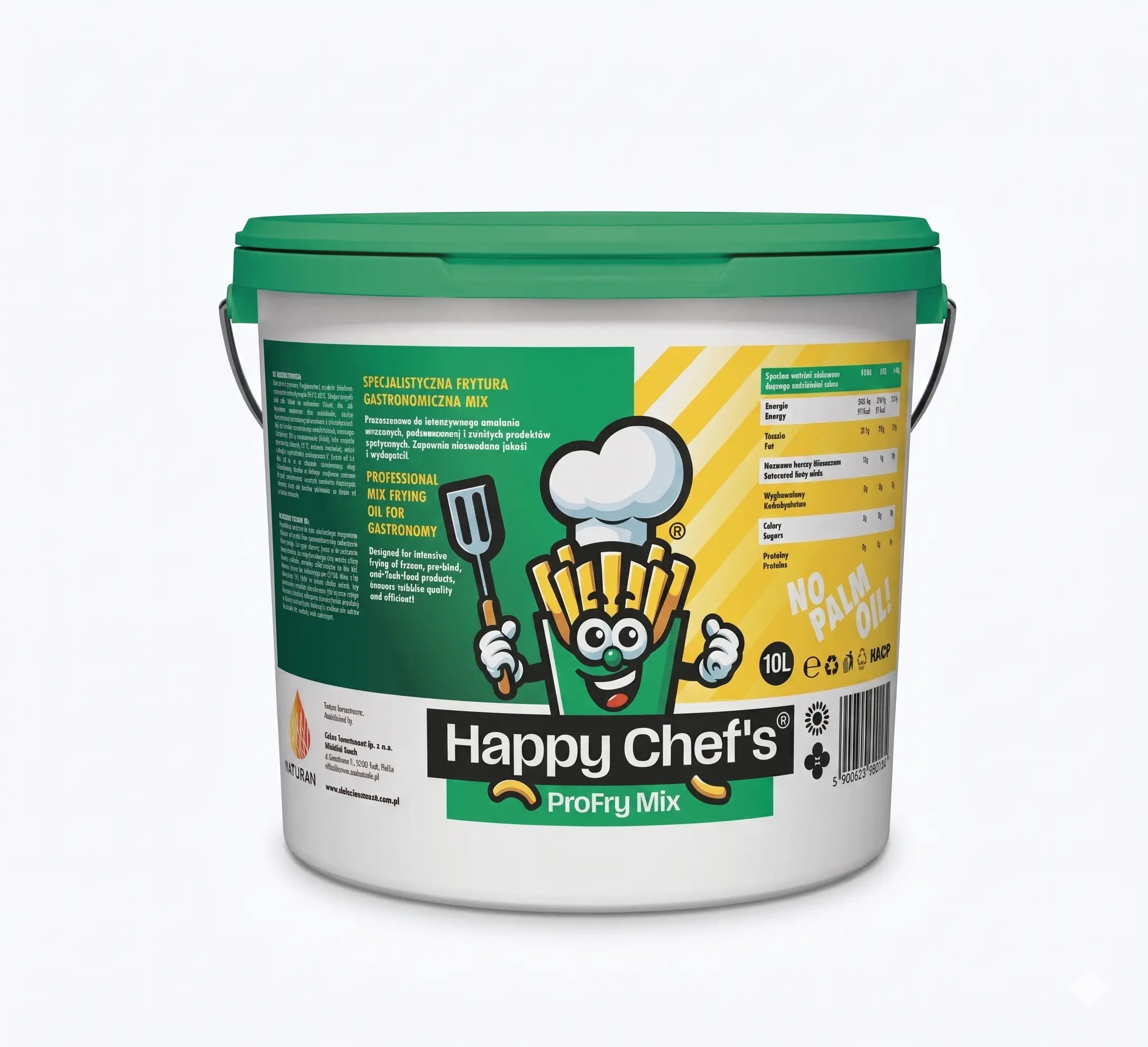 Happy Chef's ProFry MIX - profesjonalna frytura gastronomiczna 10L Wiadro PE HD